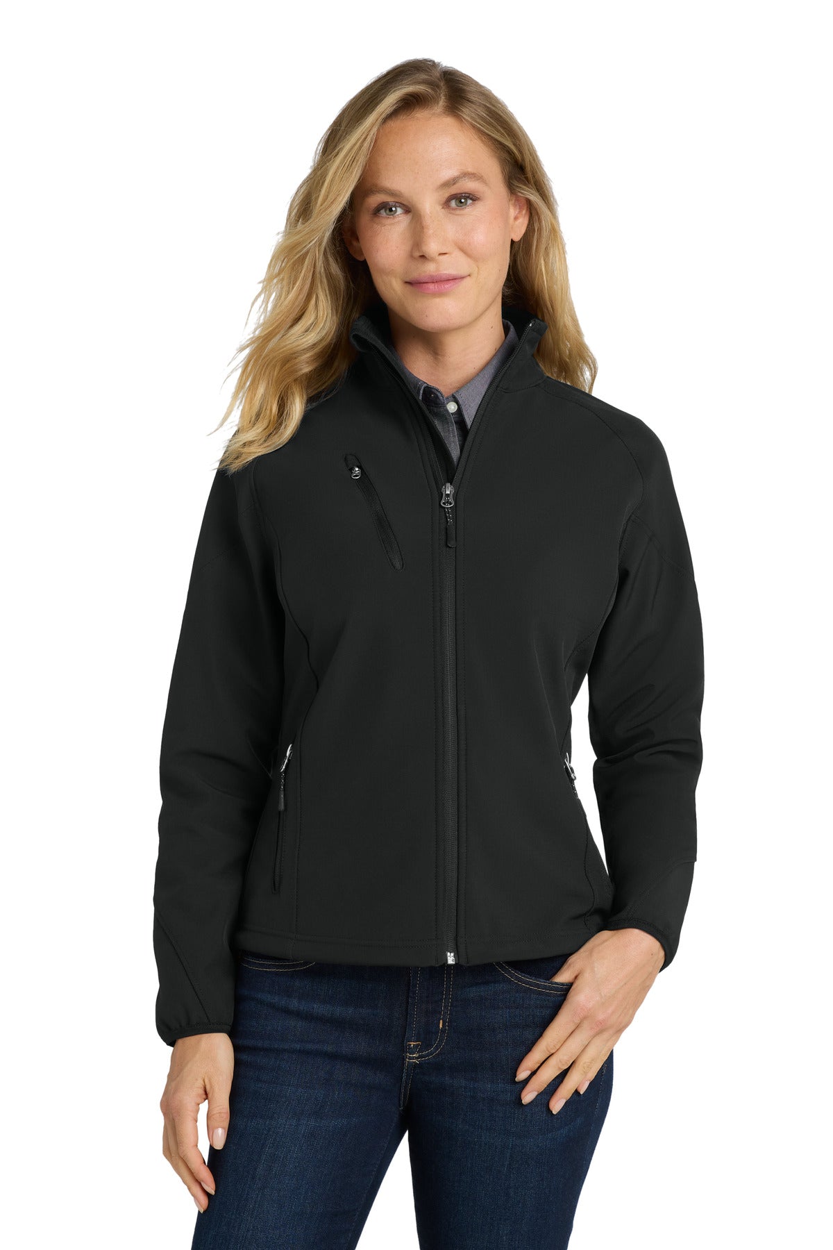 Port Authority ®  Women's Textured Soft Shell Jacket. L705 - Port Authority L705