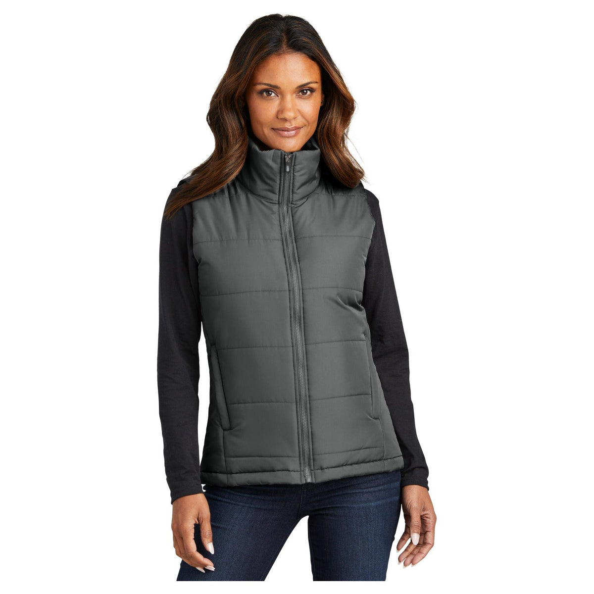 Port Authority ® Women's Puffer Vest L853 - Port Authority L853 Outerwear Port Authority Shadow Grey XS