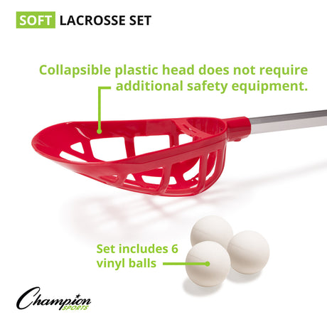 Champion Sports SOFT LACROSSE SET