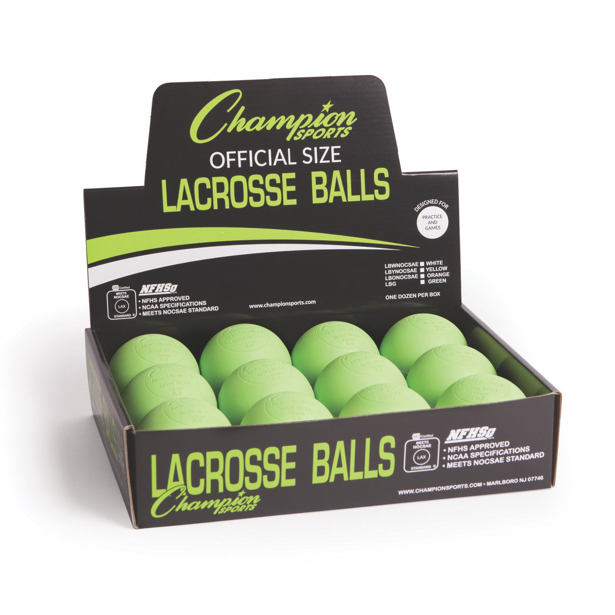 NOCSAE LACROSSE BALLS GREEN