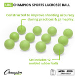 NOCSAE LACROSSE BALLS GREEN