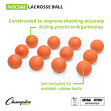 NOCSAE LACROSSE BALLS, BULK PACK ORANGE