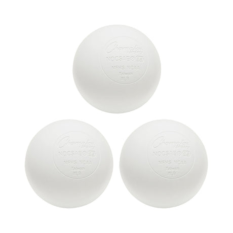 LACROSSE BALL SET WHITE, 3-PACK