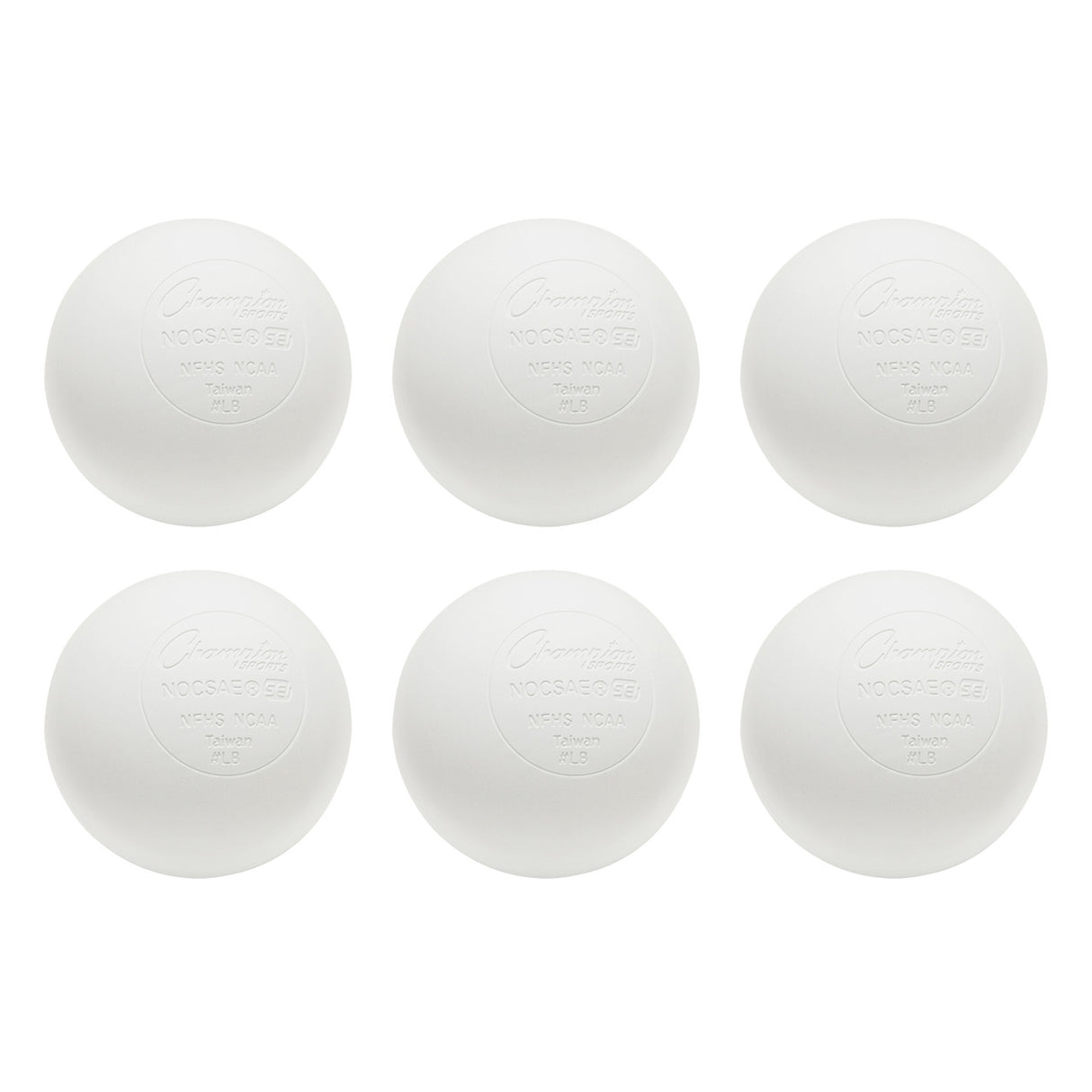 LACROSSE BALL SET WHITE, 3-PACK