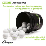 LACROSSE BALL BUCKET WHITE