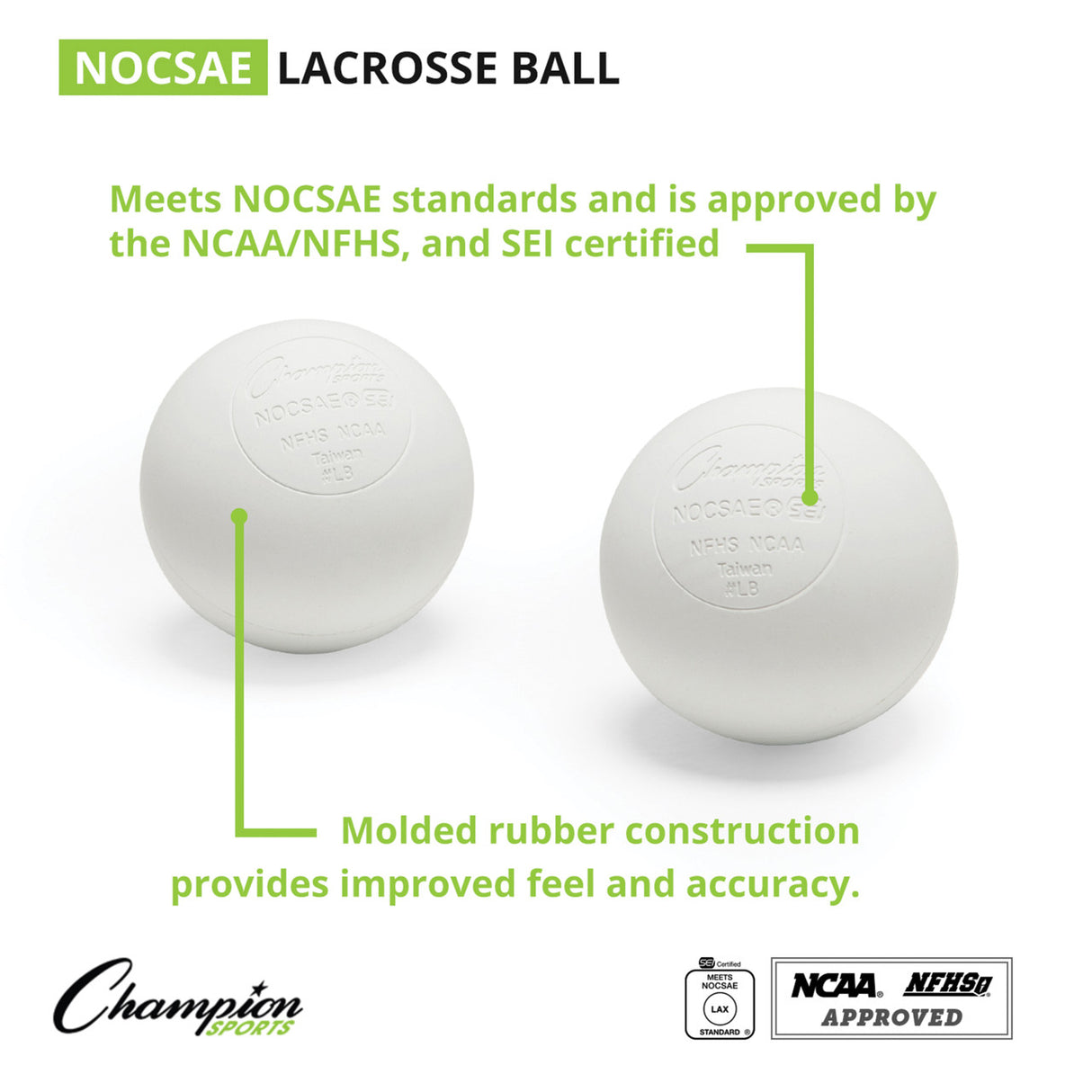 NOCSAE LACROSSE BALLS, BULK PACK ORANGE