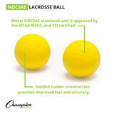 LACROSSE BALL SET WHITE, 3-PACK