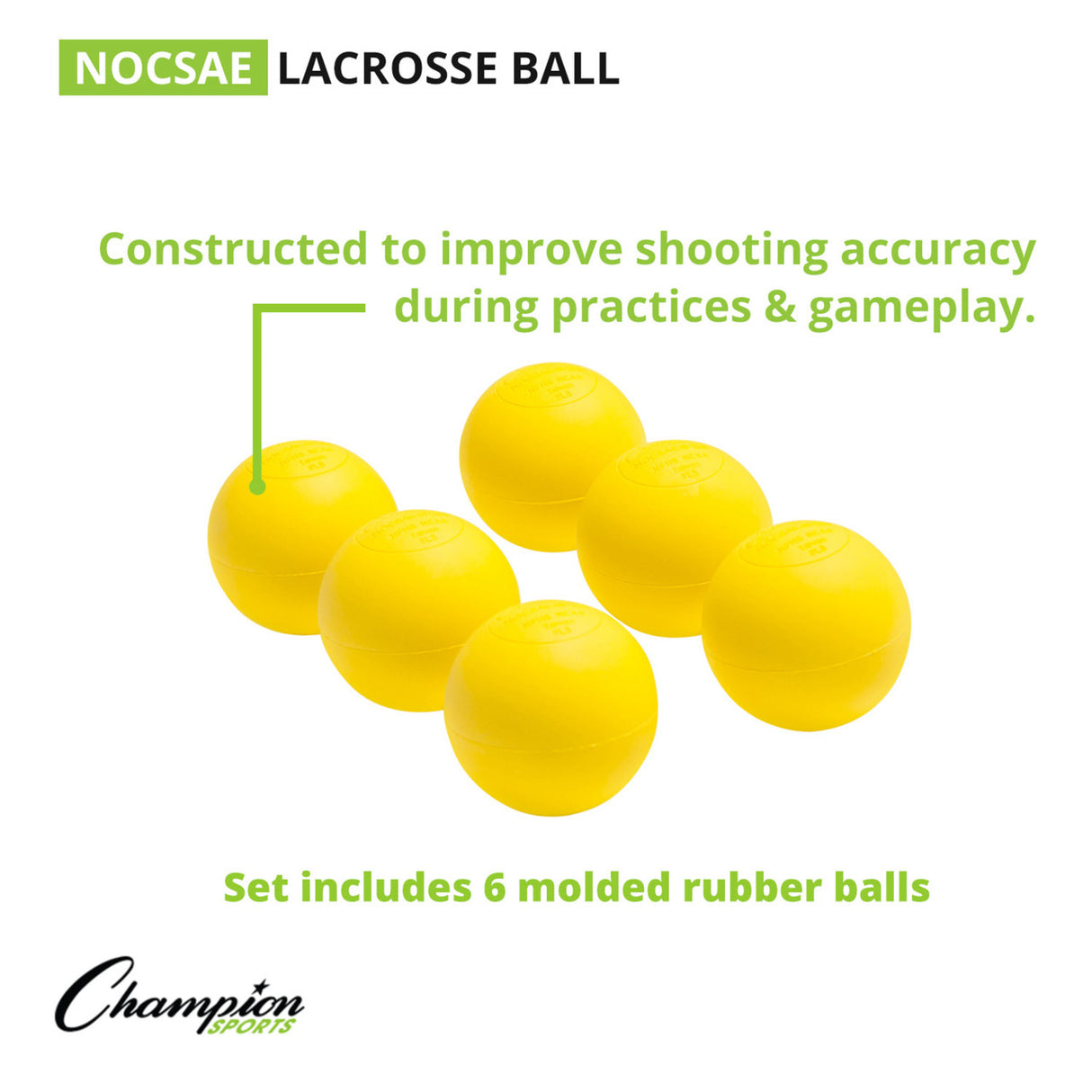 LACROSSE BALL SET WHITE, 3-PACK