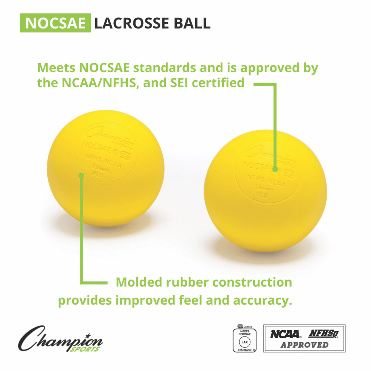 NOCSAE LACROSSE BALLS, BULK PACK ORANGE
