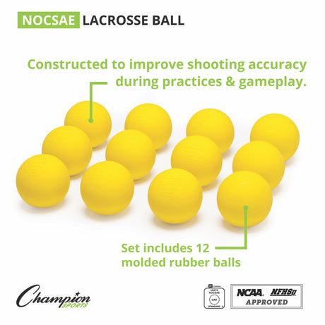 NOCSAE LACROSSE BALLS, BULK PACK ORANGE