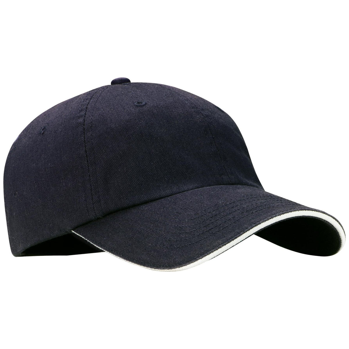 Port Authority ® Sandwich Bill Cap with Striped Closure. C830 - Port Authority C830 Caps Port Authority Classic Navy/ White OSFA