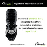 Champion Sports ADJUSTABLE BATTER'S SHIN GUARD