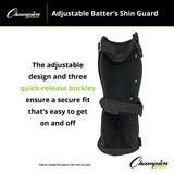 Champion Sports ADJUSTABLE BATTER'S SHIN GUARD