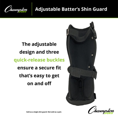 Champion Sports ADJUSTABLE BATTER'S SHIN GUARD
