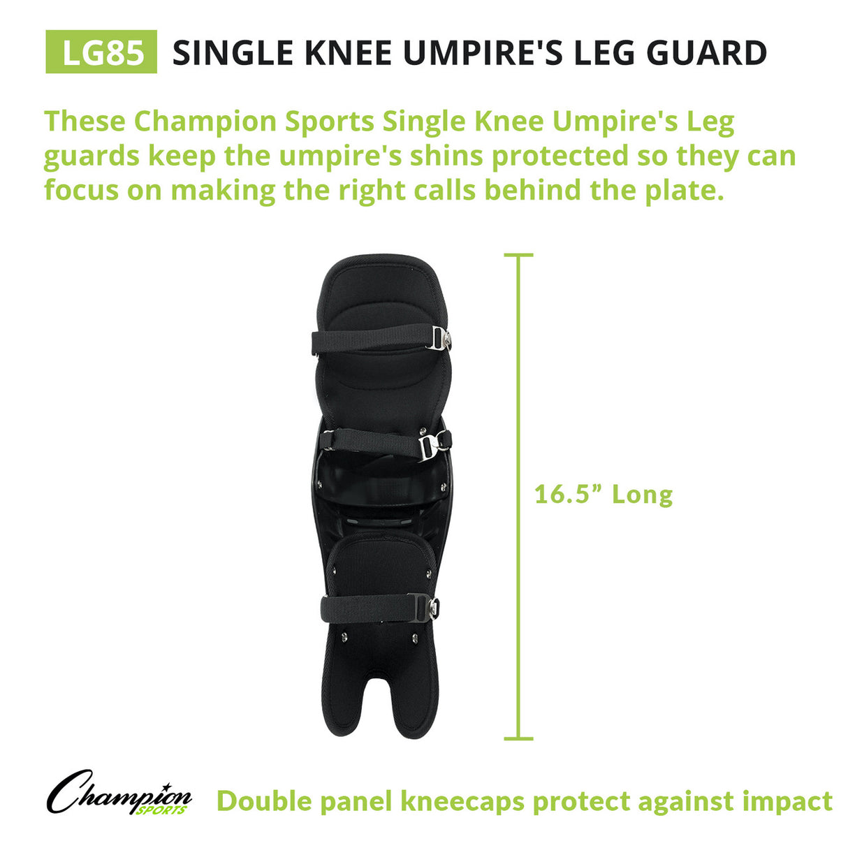 Champion Sports SINGLE KNEE UMPIRE'S LEG GUARDS