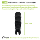 Champion Sports SINGLE KNEE UMPIRE'S LEG GUARDS
