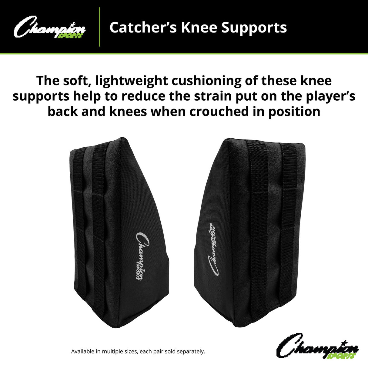 Champion Sports CATCHER'S KNEE SUPPORTS ADULT