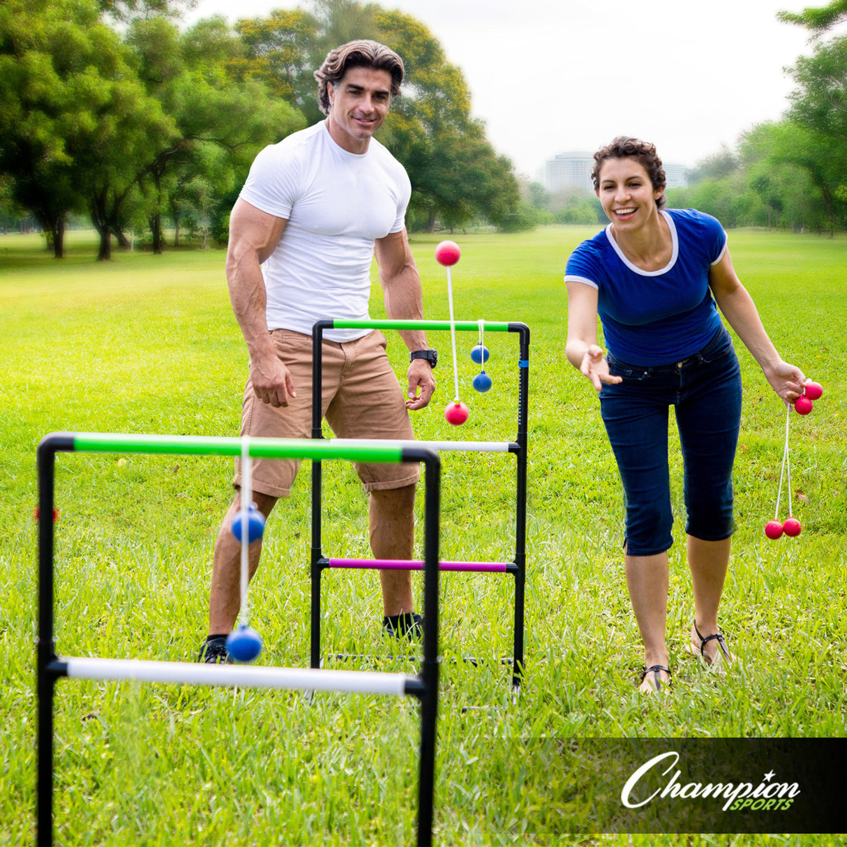 LADDER BALL GAME SET BLACK FRAME