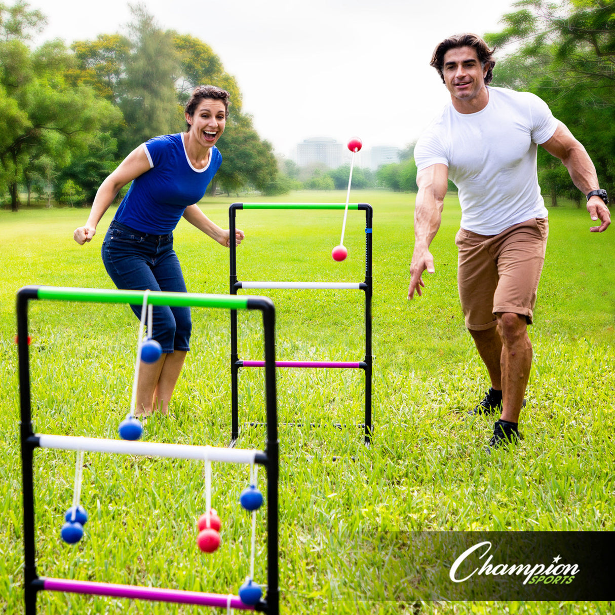 LADDER BALL GAME SET BLACK FRAME
