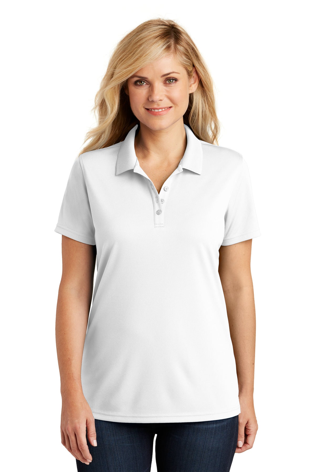 Port Authority ® Women's Dry Zone ® UV Micro-Mesh Polo. LK110 - White - Port Authority LK110 Polos/Knits Port Authority White XS