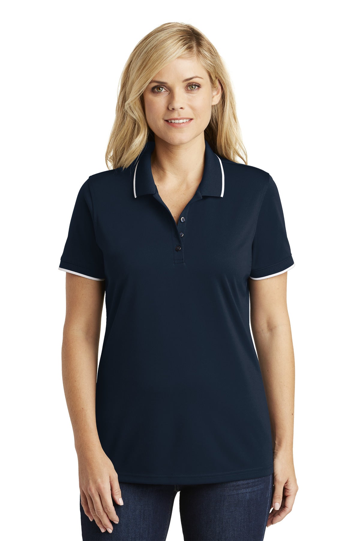 Port Authority ® Women's Dry Zone ® UV Micro-Mesh Tipped Polo. LK111 - Port Authority LK111 Polos/Knits Port Authority