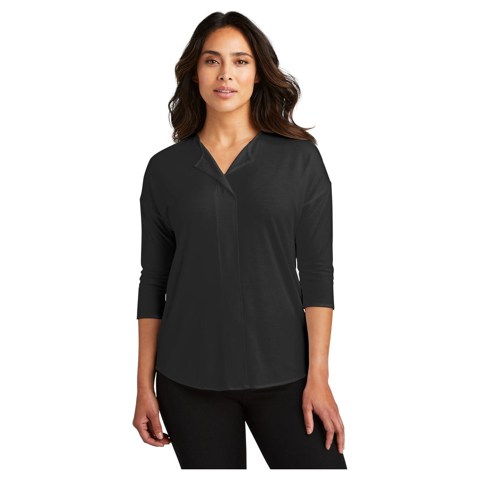 Port Authority ®  Women's Concept 3/4-Sleeve Soft Split Neck Top. LK5433 - Port Authority LK5433