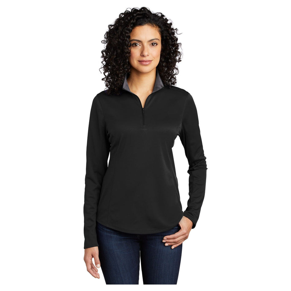 Port Authority  ®  Women's Silk Touch  ™  Performance 1/4-Zip LK584 - Port Authority LK584