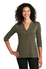 Port Authority LK750 Women's UV Choice Pique Henley