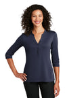 Port Authority LK750 Women's UV Choice Pique Henley