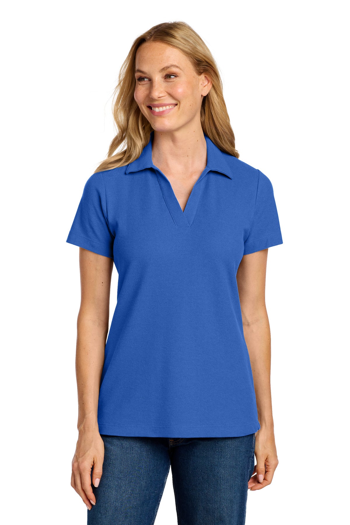 Port Authority LK867 Women's C-FREE Cotton Blend Pique Polo Wholesale Blank