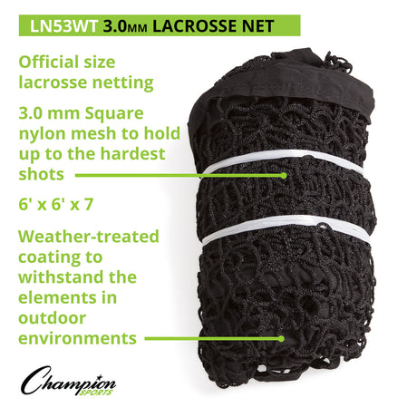 Champion Sports LN58 Lacrosse Net Pair 8 Mm Knotless