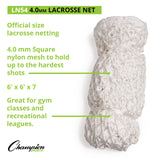 Champion Sports LACROSSE NET PAIR 8 MM KNOTLESS