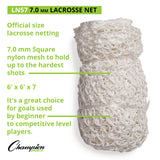 Champion Sports LACROSSE NET PAIR 8 MM KNOTLESS