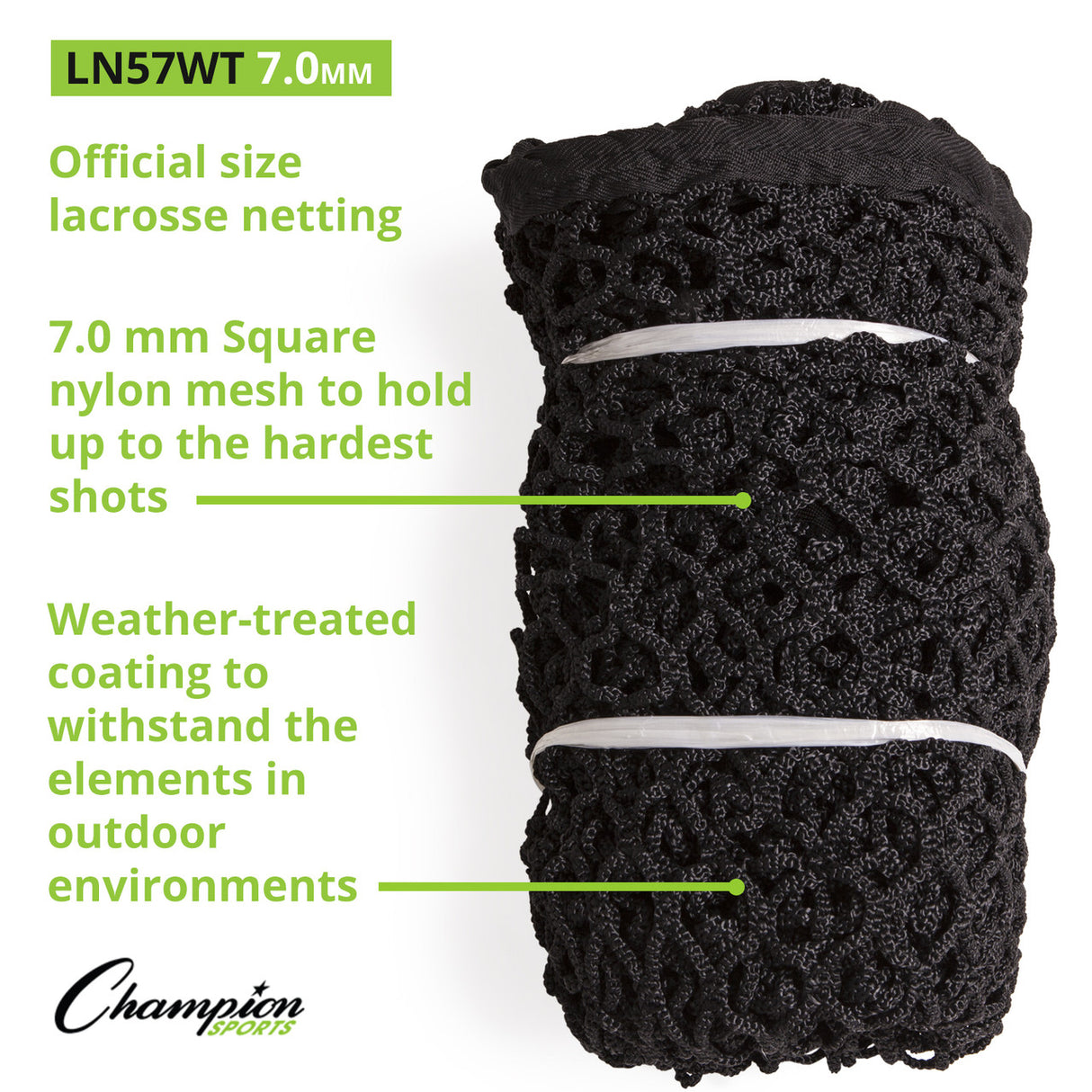 Champion Sports LACROSSE NET PAIR 8 MM KNOTLESS