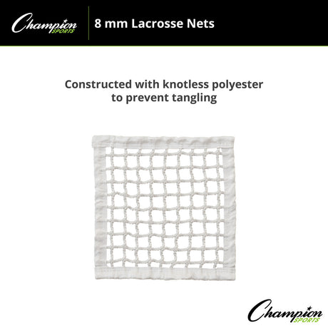 Champion Sports LN58 Lacrosse Net Pair 8 Mm Knotless