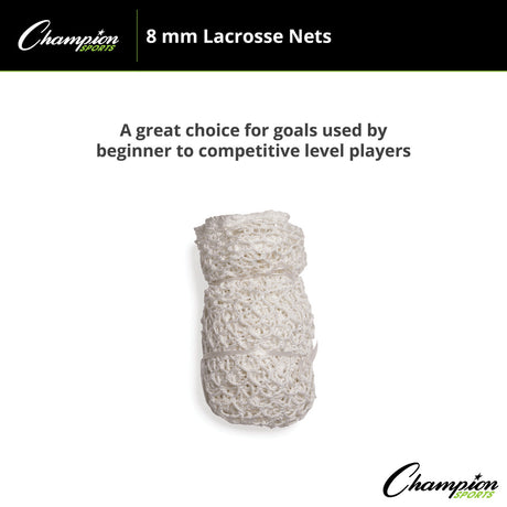 Champion Sports LN58 Lacrosse Net Pair 8 Mm Knotless