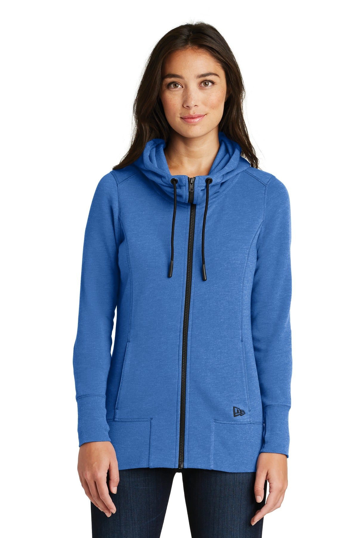 New Era LNEA511 Women's Tri-Blend Fleece Full-Zip Hoodie