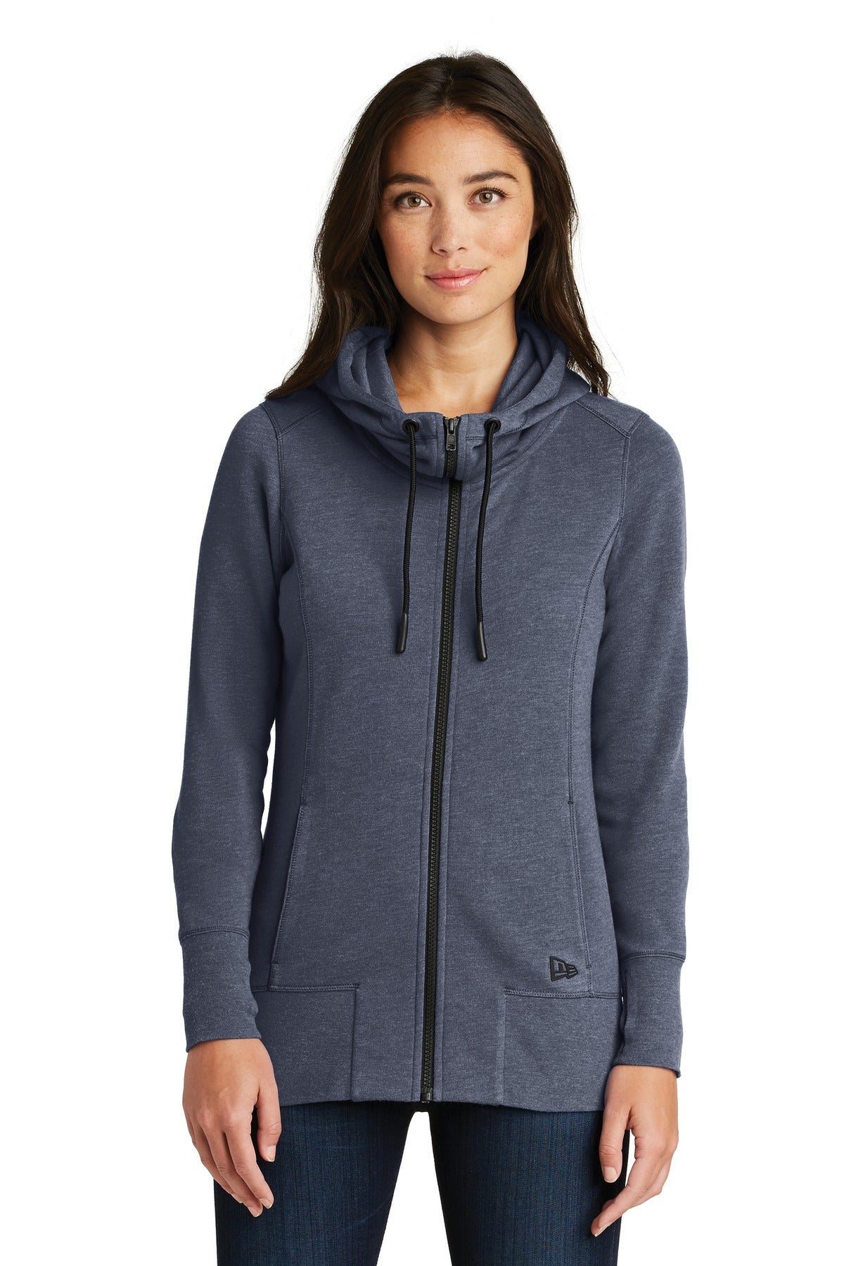 New Era LNEA511 Women's Tri-Blend Fleece Full-Zip Hoodie