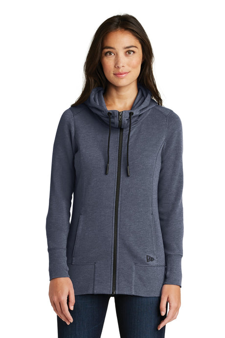 New Era LNEA511 Women's Tri-Blend Fleece Full-Zip Hoodie