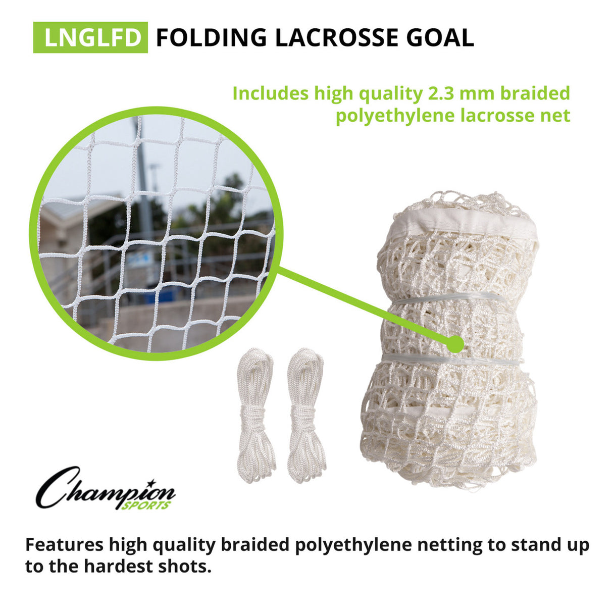 Champion Sports FOLDING BACKYARD LACROSSE GOAL