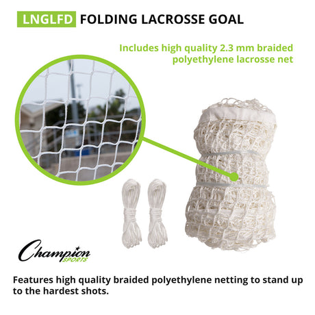 Champion Sports FOLDING BACKYARD LACROSSE GOAL