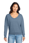 Port & Company LPC098V Women's Beach Wash Garment-Dyed V-Neck Sweatshirt | Port & Co LPC098V