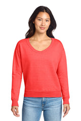 Port & Co ™  Women's Beach Wash ®  Garment-Dyed V-Neck Sweatshirt LPC098V - Port & Company LPC098V