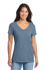 Port & Company LPC099V Women's Beach Wash Garment-Dyed V-Neck Tee | Port & Co LPC099V