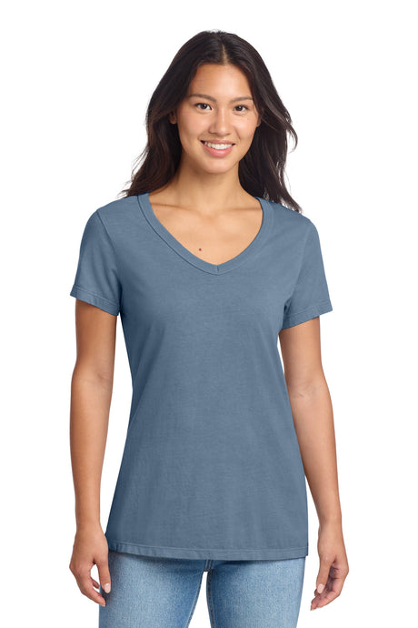 Port & Company LPC099V Women's Beach Wash Garment-Dyed V-Neck Tee | Port & Co LPC099V