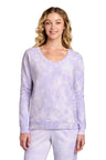 Port & Company LPC140V Women's Beach Wash Cloud Tie-Dye V-Neck Sweatshirt | Port & Co LPC140V
