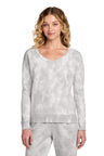 Port & Company LPC140V Women's Beach Wash Cloud Tie-Dye V-Neck Sweatshirt | Port & Co LPC140V