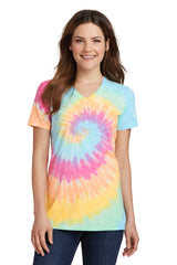 Port & Co ™  Women's Tie-Dye V-Neck Tee.  LPC147V - Port & Company LPC147V