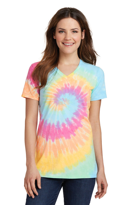 Port & Co ™  Women's Tie-Dye V-Neck Tee.  LPC147V - Port & Company LPC147V