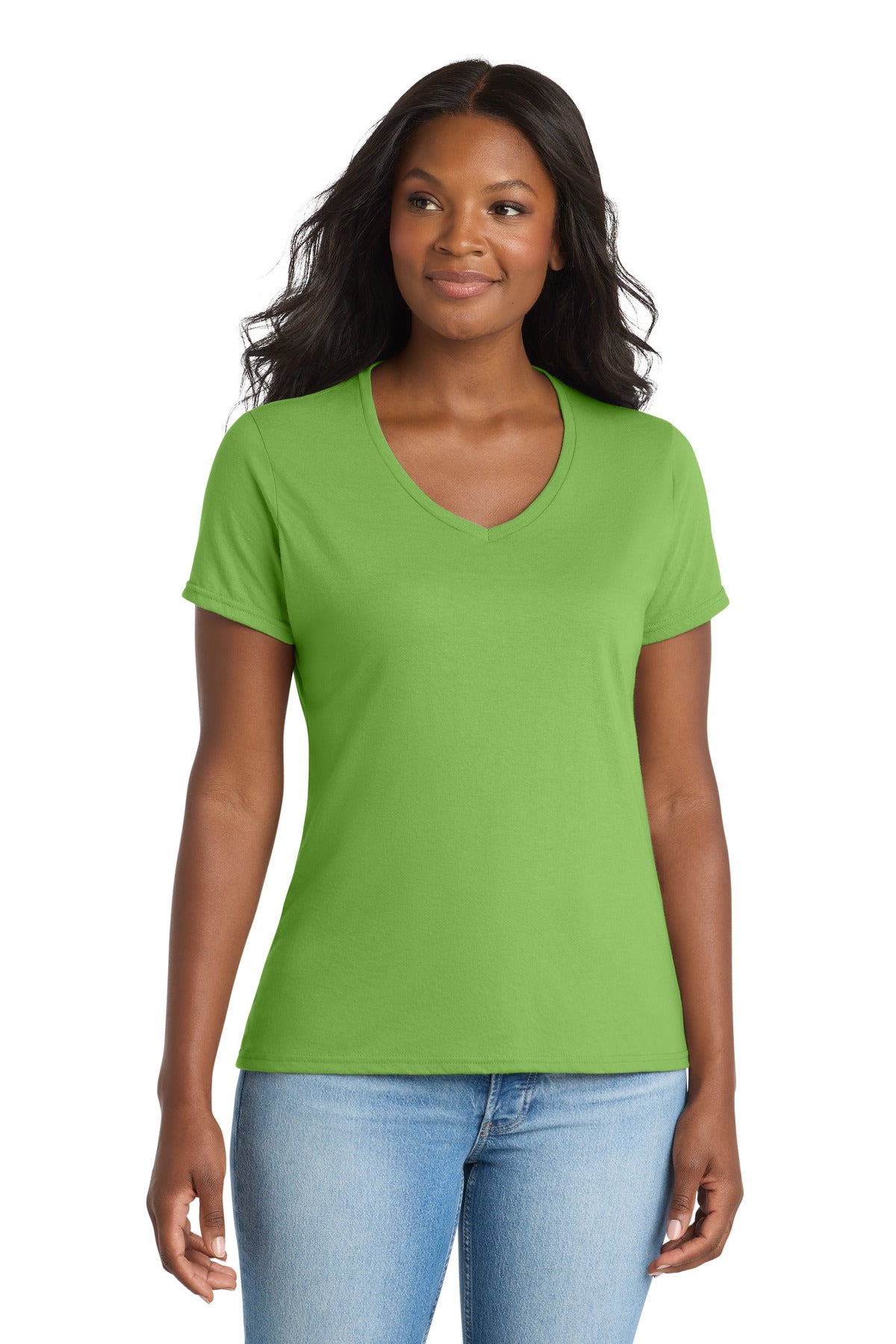 Port & Co ™  Women's Performance Blend V-Neck Tee. LPC381V - Port & Company LPC381V